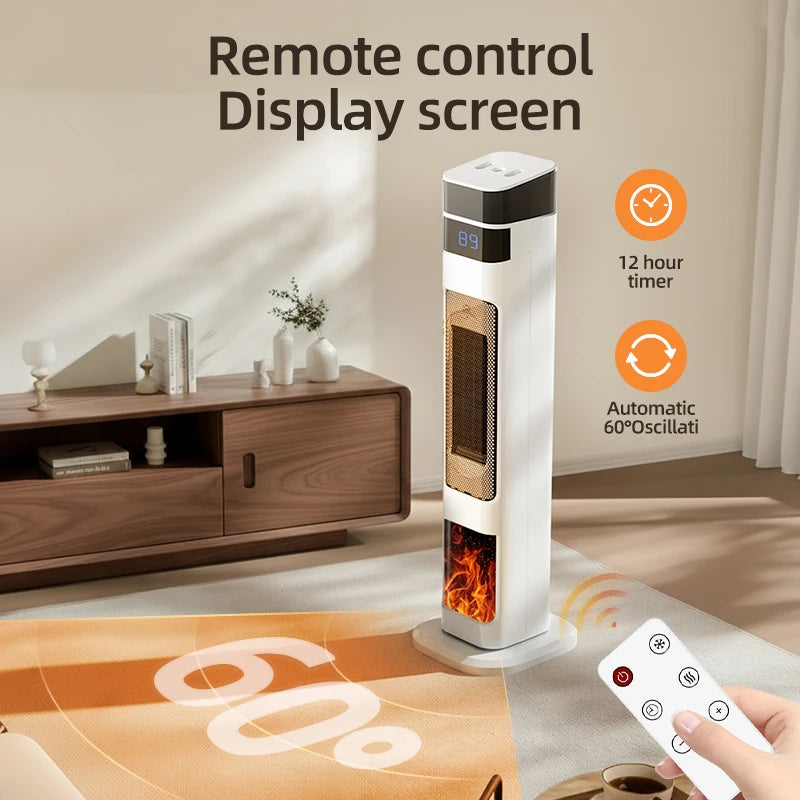 Suning 1500W Ceramic Tower Heater And Humidifier 4 In 1 With Auto Shutoff For Home Living Room Bedroom