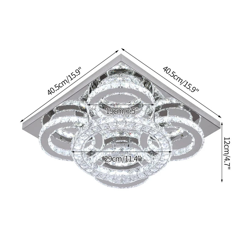 VETRULUS Modern Ceiling Lamp With Remote Control LED Chandelier