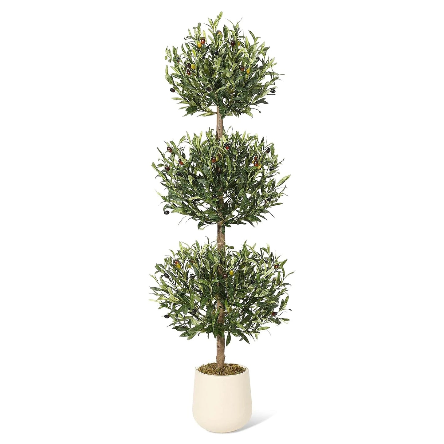 HiMIS Artificial Olive Tree With Planter For Indoor Home Office Decor Lifelike Foliage