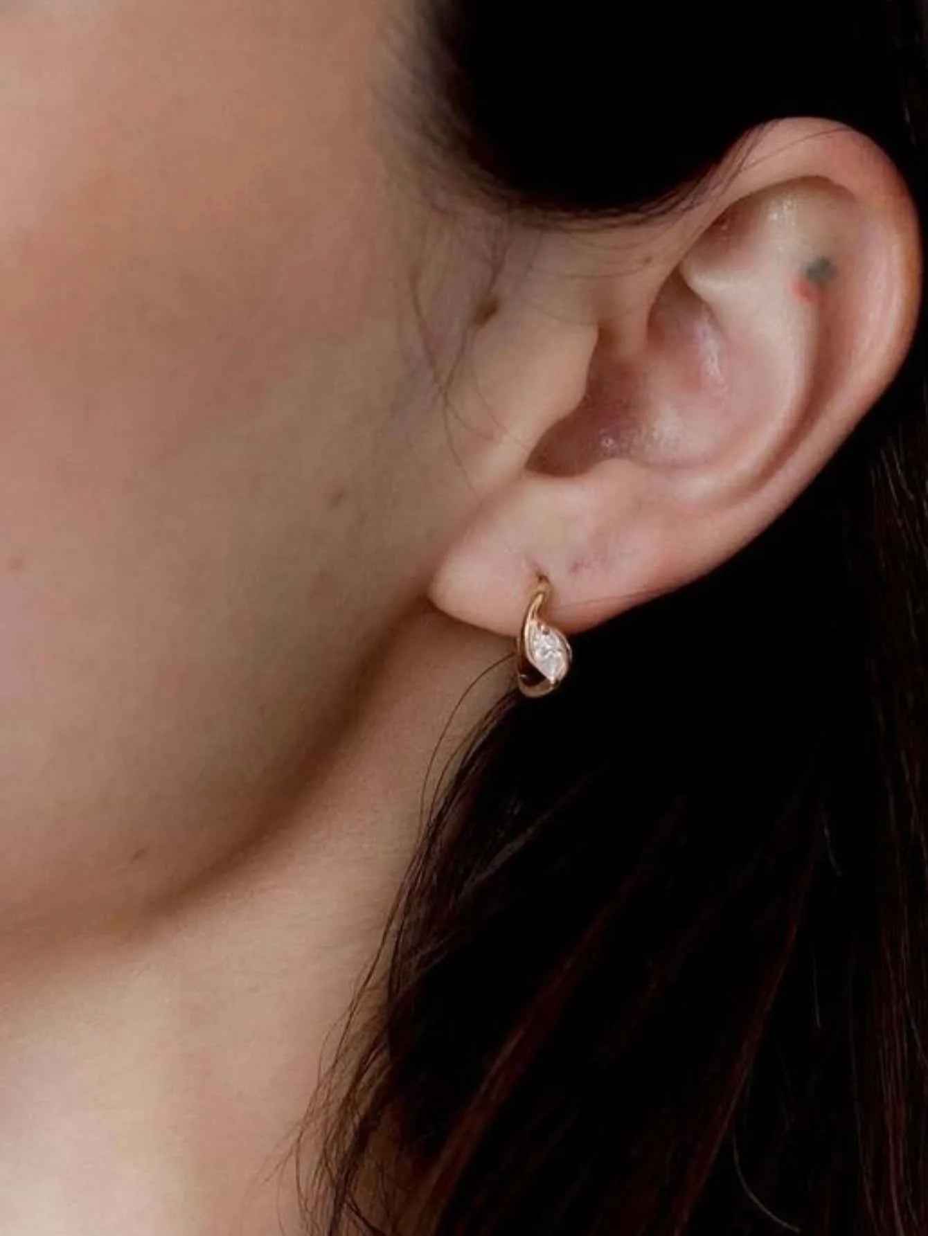 S925 Silver 0.8CT Marquise Moissanite Earrings Fine Jewelry 18K Gold Plated Minimalist Single Stone Everyday Earrings for Women