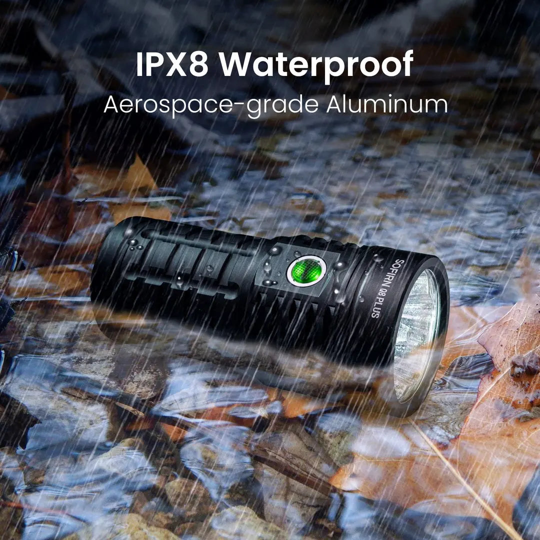 Sofirn Q8 Plus 16000 Lumen USB C Rechargeable Flashlight 21700 Anduril 2.0 XHP50B Torch