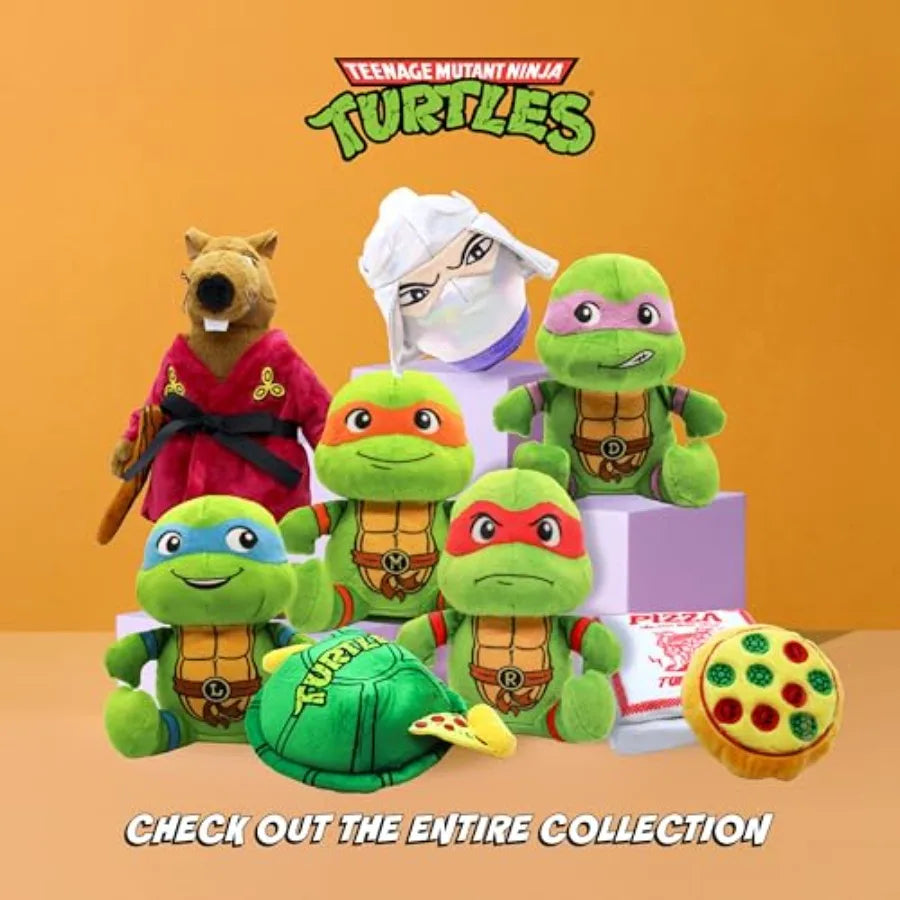 Teenage Mutant Ninja Turtle Official Merchandise TMNT Toys Squeaky Plush Dog Toy Stuffed Animal Turtle Squeaks for Interactive