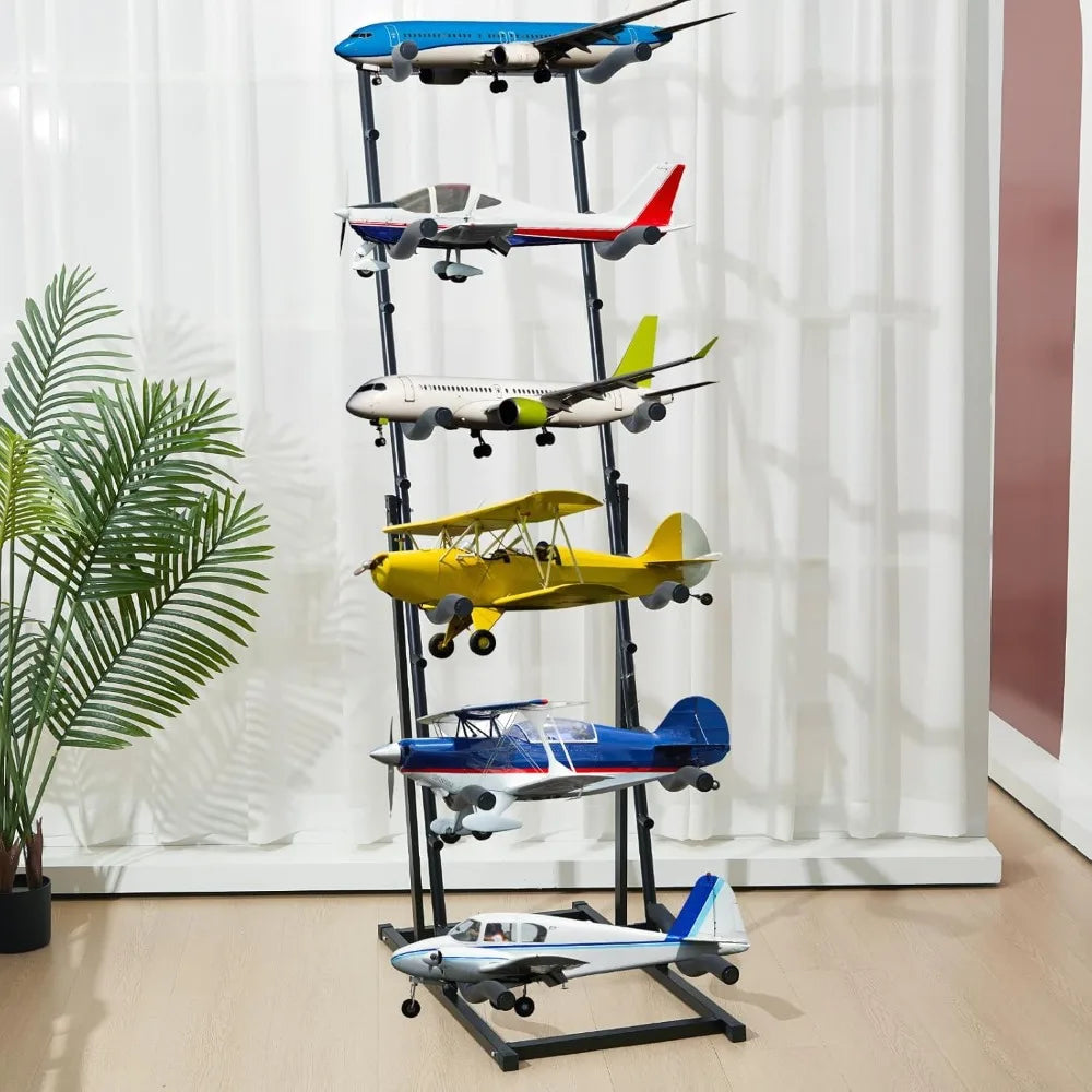 rc airplanes storage rack model airplane display stand 18" with adjustable shelves holds multiple remote control plane