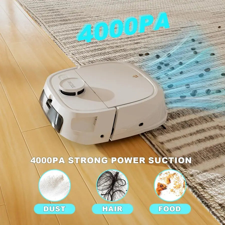 Robot Vacuum and Mop M1 Pro LiDAR Robotic Vacuums Cleaner for Home with Pet Hair, Carpet, Hardwood Floors, Auto Smart Mopping, S