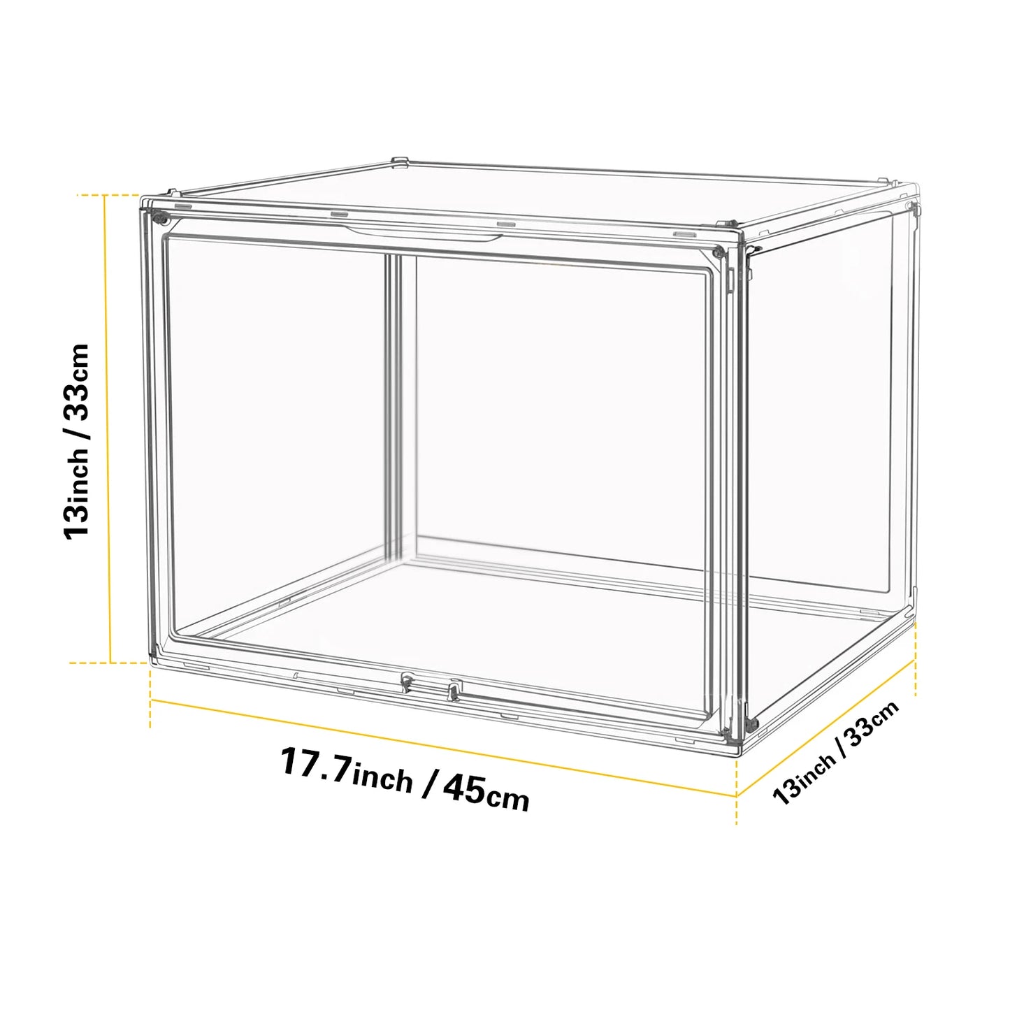 NONECN Acrylic Display Box Stackable Storage Case For Figurines