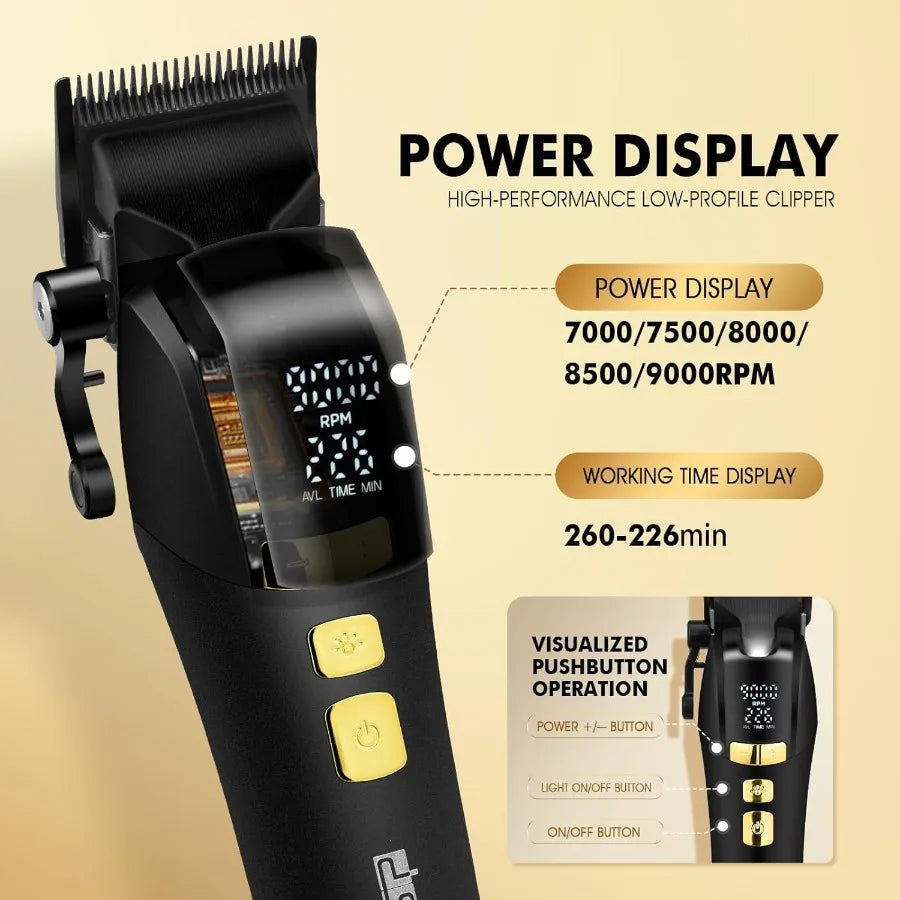 TLX Ultra Professional Hair Clippers Cordless Ceramic Blade PrecisionPerformanceKit