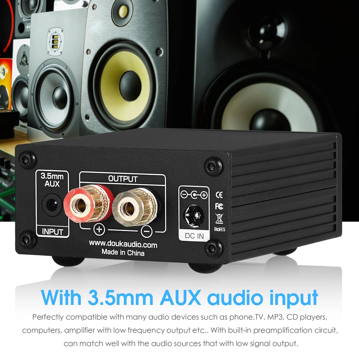 Douk Audio NS-03G Subwoofer Mono Channel Amplifier