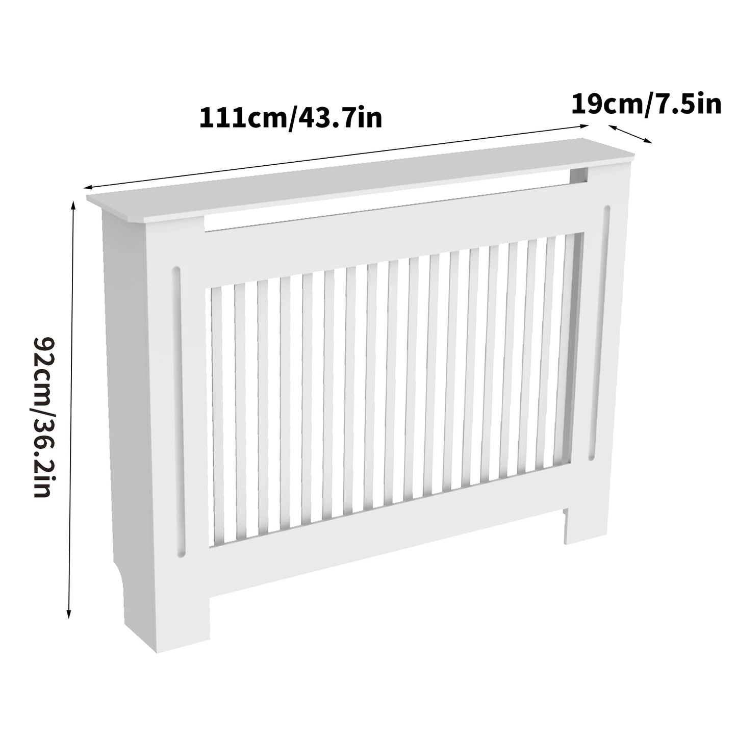 Wisfor Radiator Cover Wall Cabinet MDF Modern Wood Grill Cover