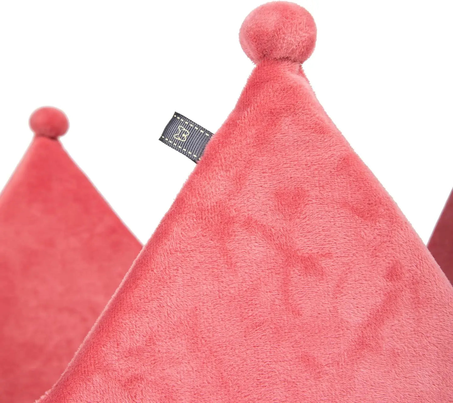 Cozy Crown Pet Bed for Small Dogs & Cats - Soft Plush Round Design, Washable, Pink Medium Size