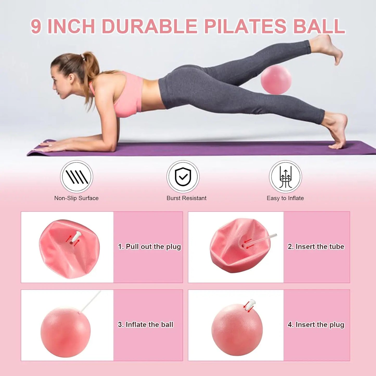 Complete Pilates Set with Ring, Ball, Weights & Bands for Home Workout - Yoga Essentials