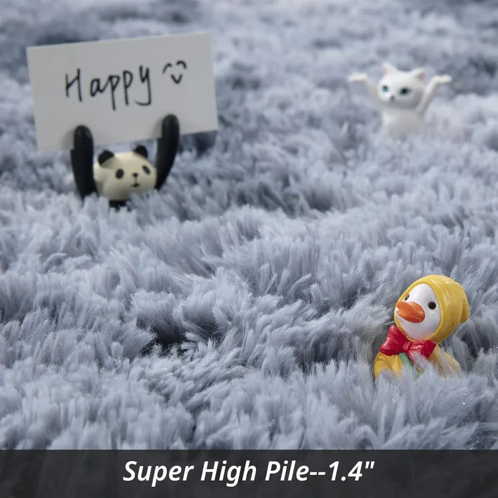 Ultra Plush Shaggy Area Rug Faux Fur Non-Skid for Living Rooms and Bedrooms Soft Microfiber