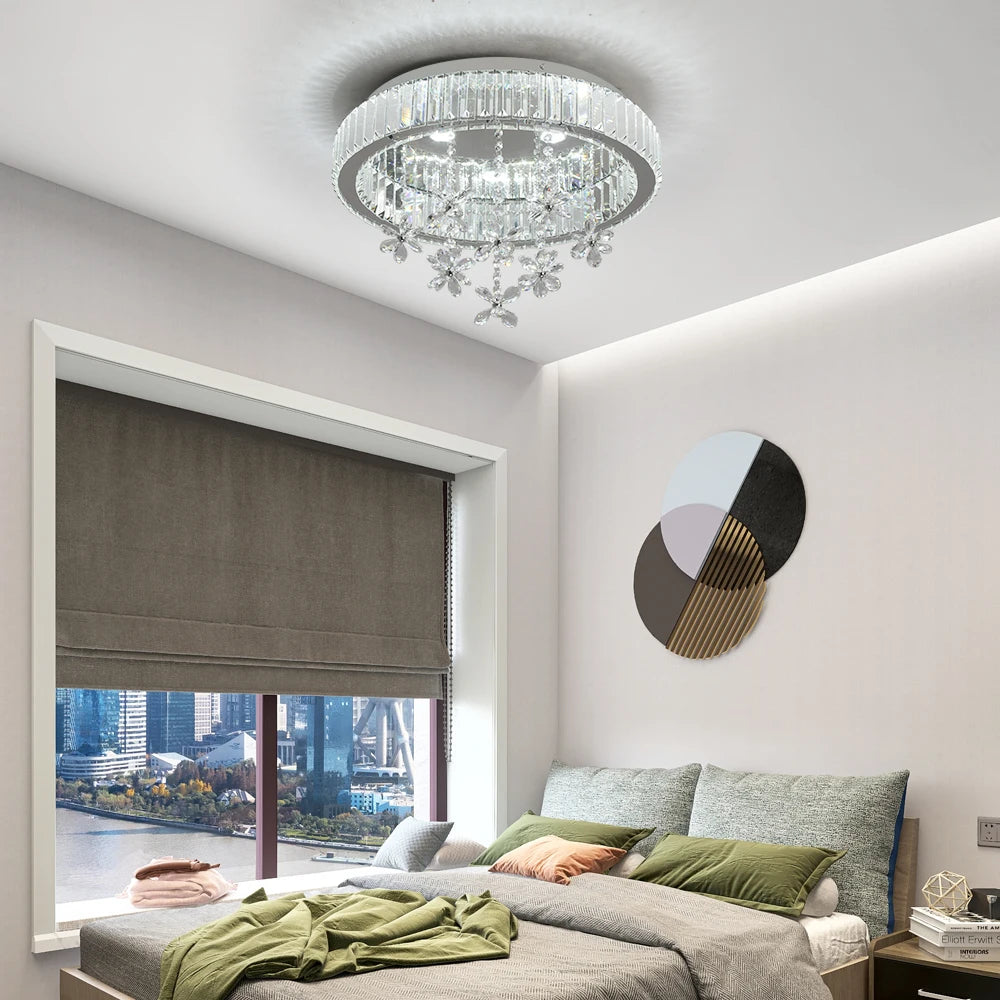 VETRULUS Luxury CrystalLED Ceiling Lamp Modern Chandelier Pendant LuminescentLight Fixture