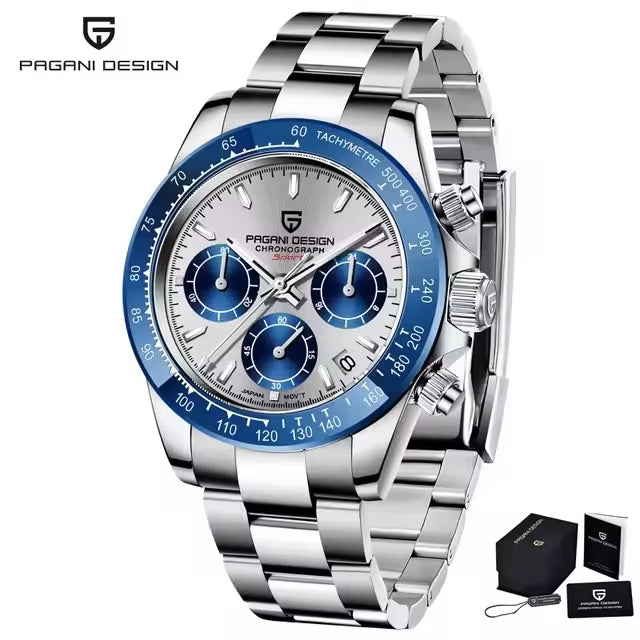 Pagani Design PD1644 Luxury Chronograph Automatic Stainless Steel Mens Wristwatch