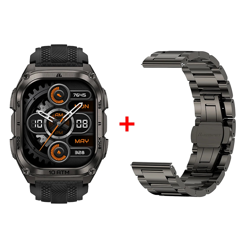 KOSPET Tank M4 Smartwatch GPS 6 Satellite Maps Offline 10ATM