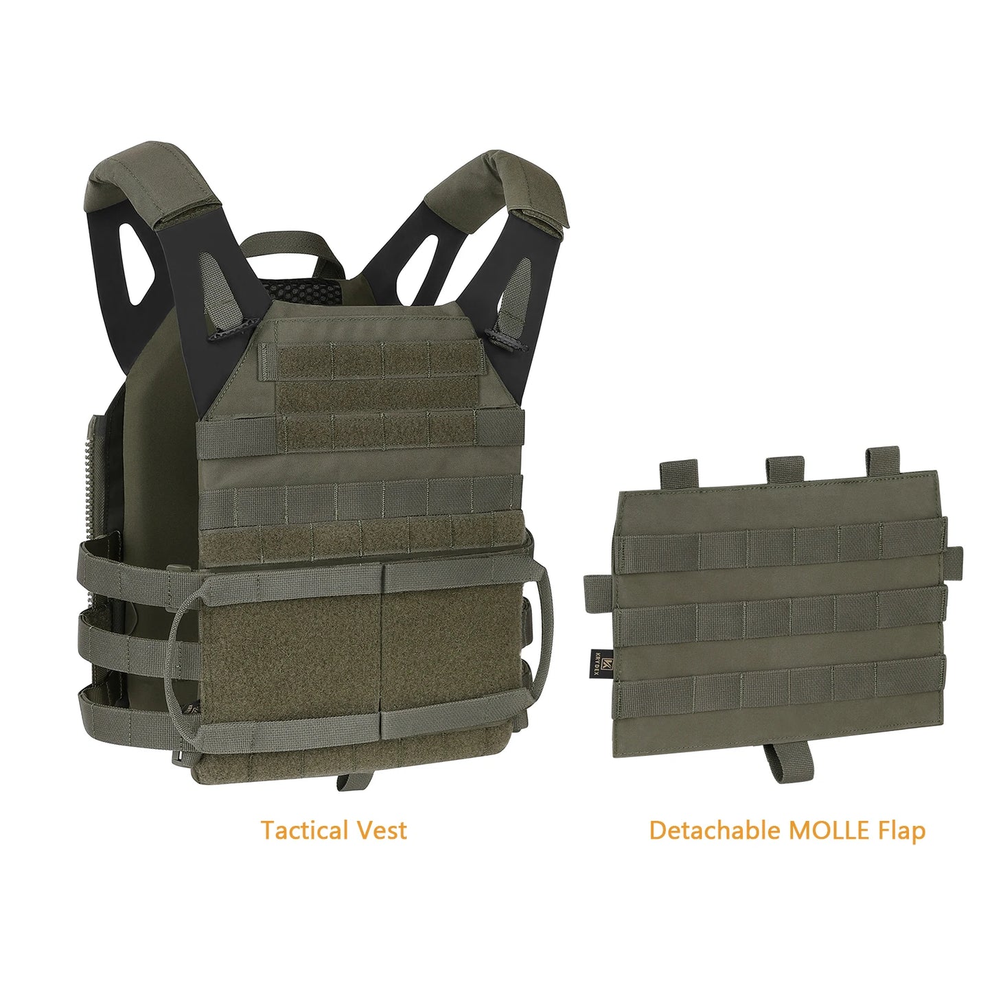 KRYDEX 500D Nylon Tactical Plate Carrier MOLLE Vest