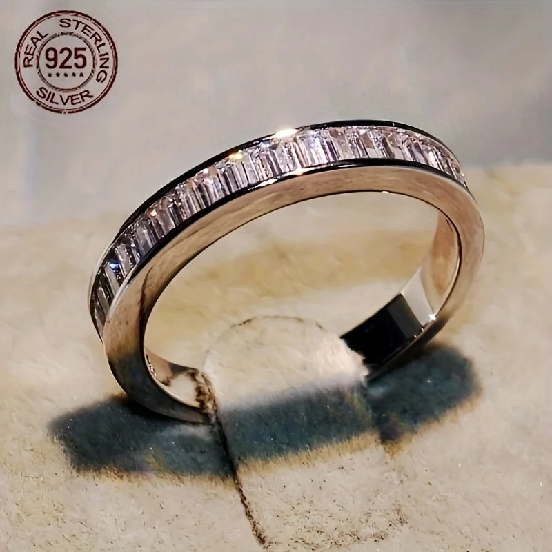 WPOOCC 925 Sterling Silver Ring Sets For Women Elegant Gift