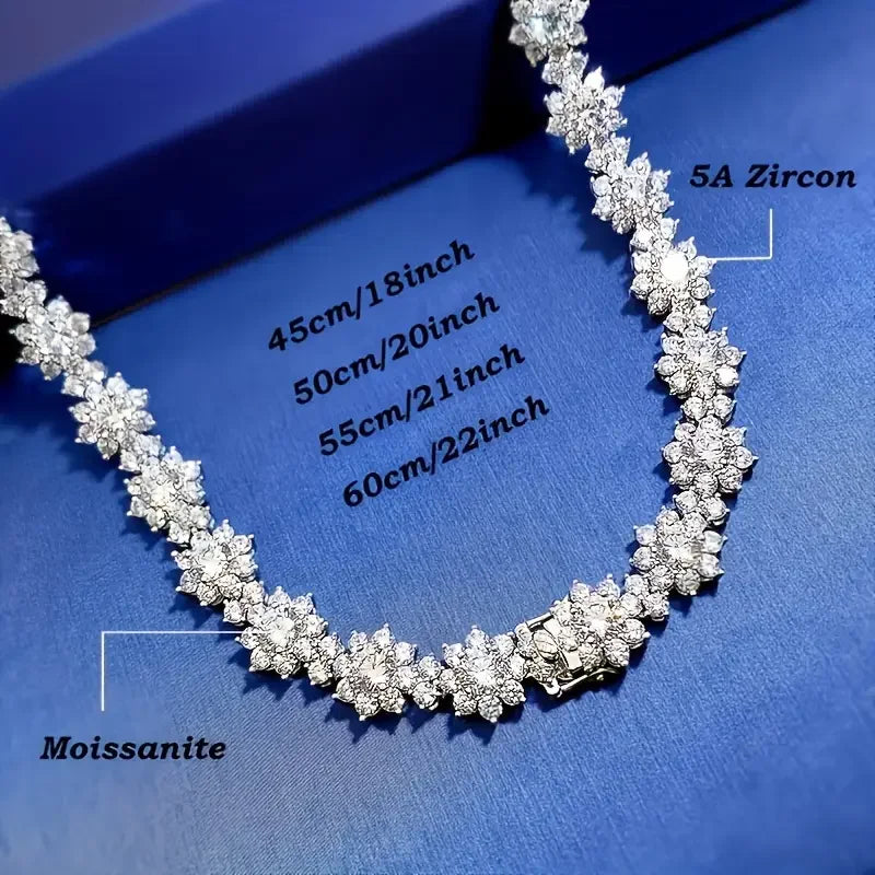 Moissanite Sky Star Necklace 925 Sterling Silver Gold Plated