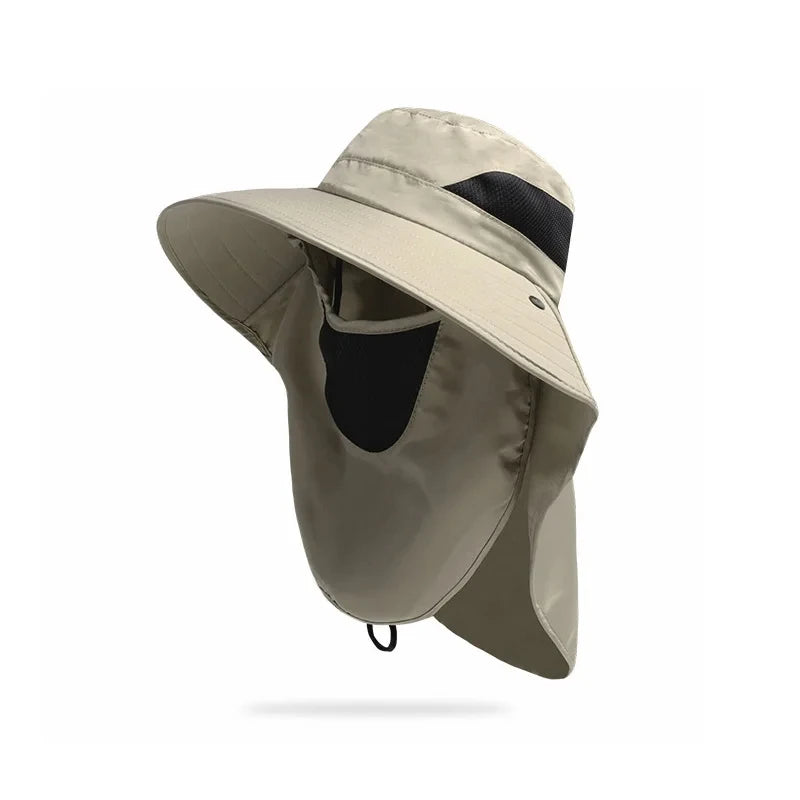 Outdoor UV Protective Fishing Cap For Men Wide Brim Hat