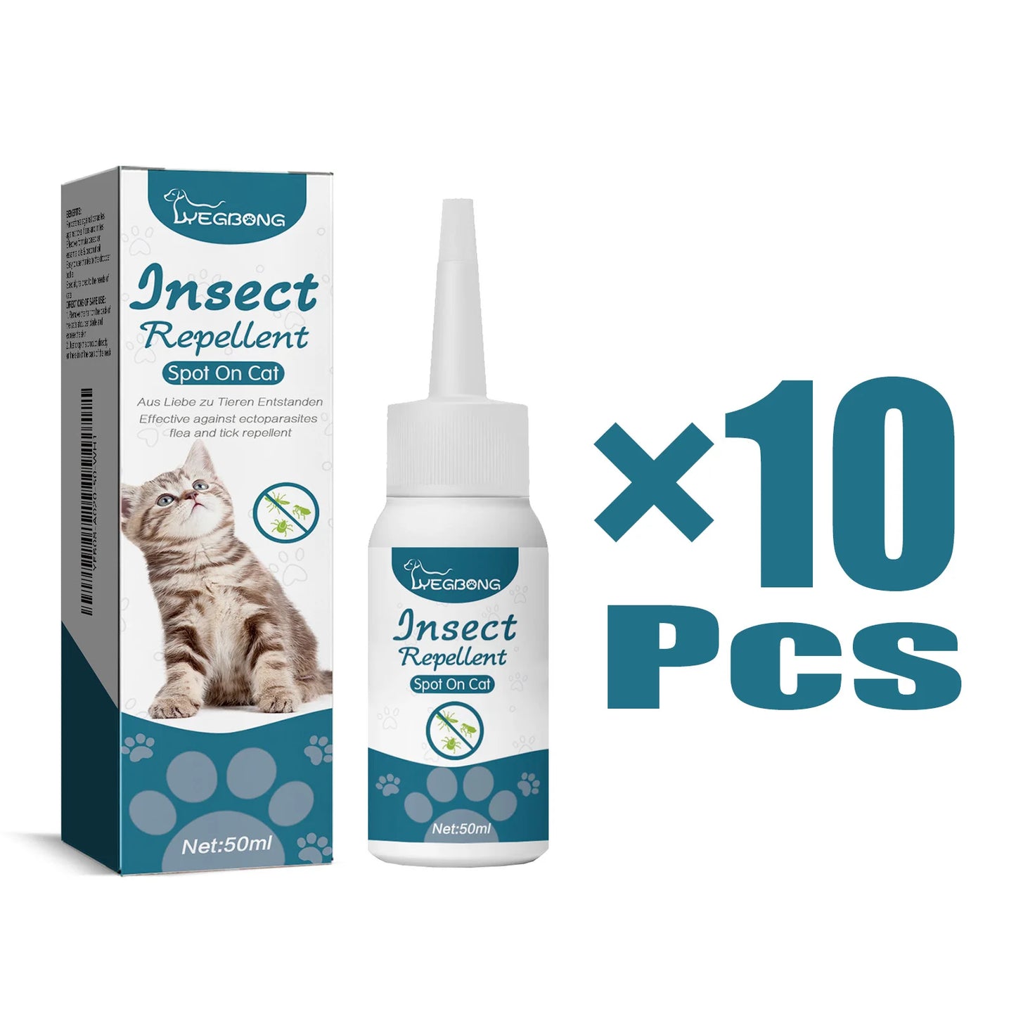 YEGBONG Pet Anti Flea and Tick Drops for Cats and Dogs