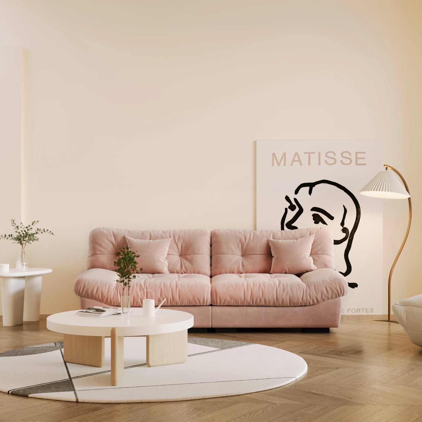 Sdorens FluffyCloudSectionalSofa LuxuriousVelvetFabric Living Room ModernMinimalist Design PlushPillows Comfort Durable