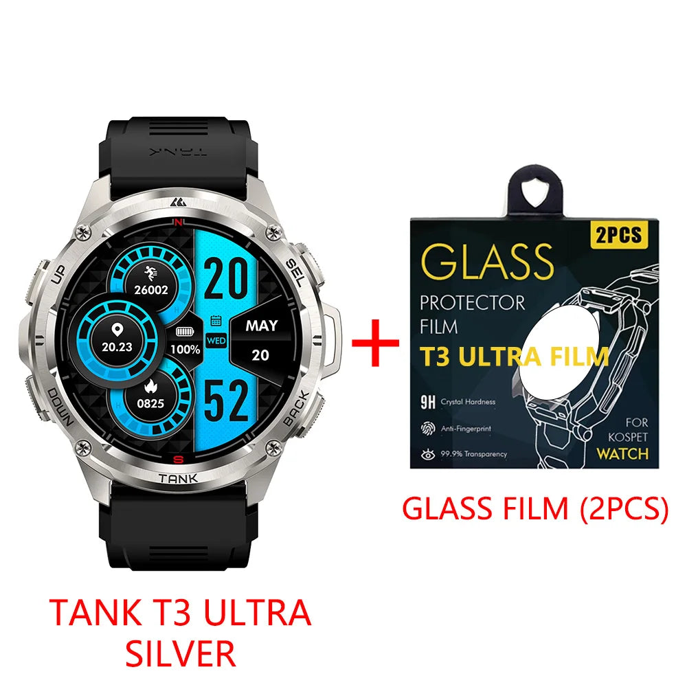 KOSPET Tank T3 Ultra GPS Smartwatch for Men Altimeter Barometer