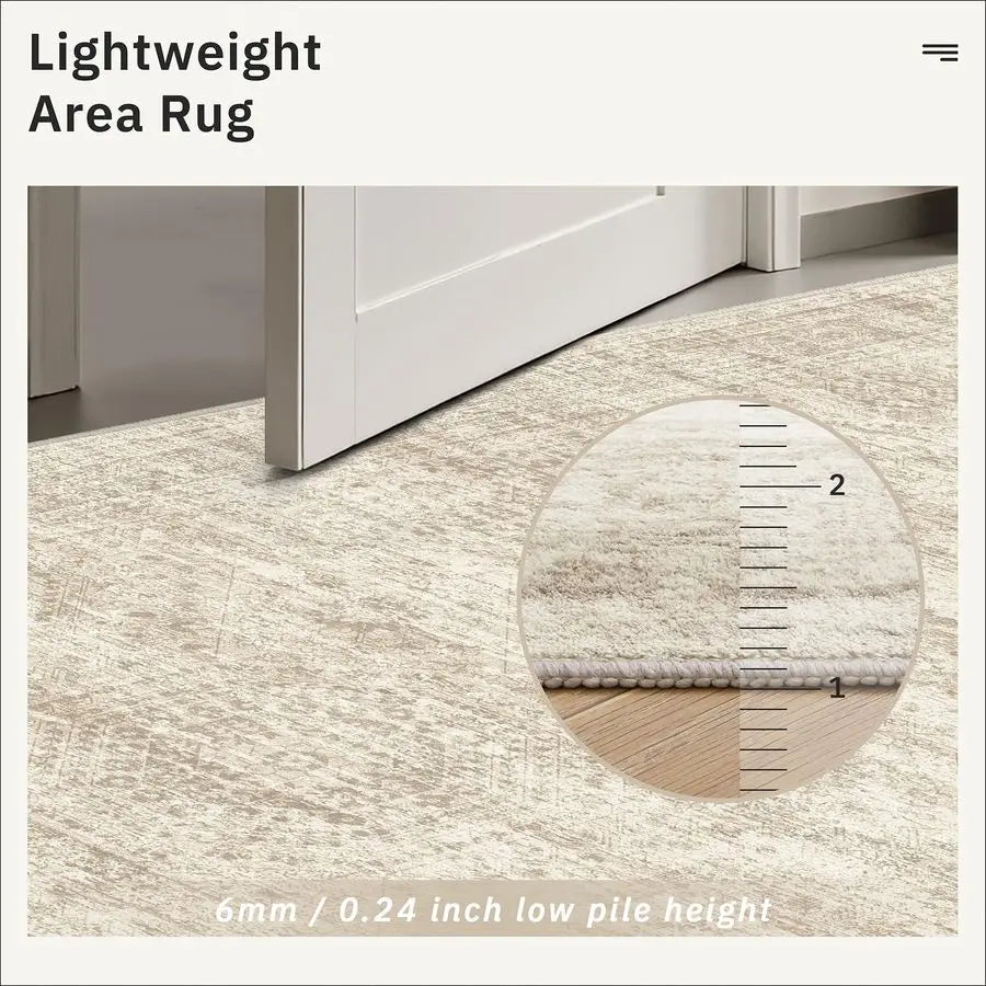Wool Area Rug With Non Slip Backing Striped Pattern For Living Room Bedroom Dining