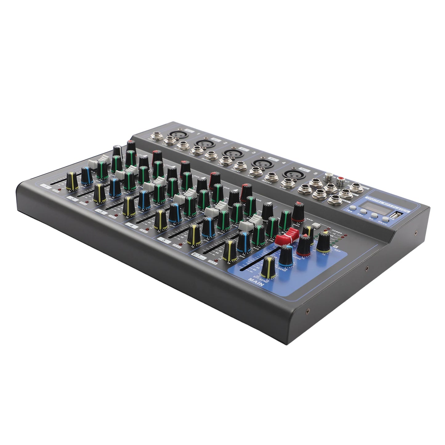 7-channel Audio Mixer Console Professional Dj Audio Mixer Dj Mixing Console For Home Ktv, Music Recording, Webcasting