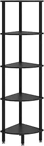IBUYKEM 5 Tier Corner Shelf Stand Industrial Display Rack