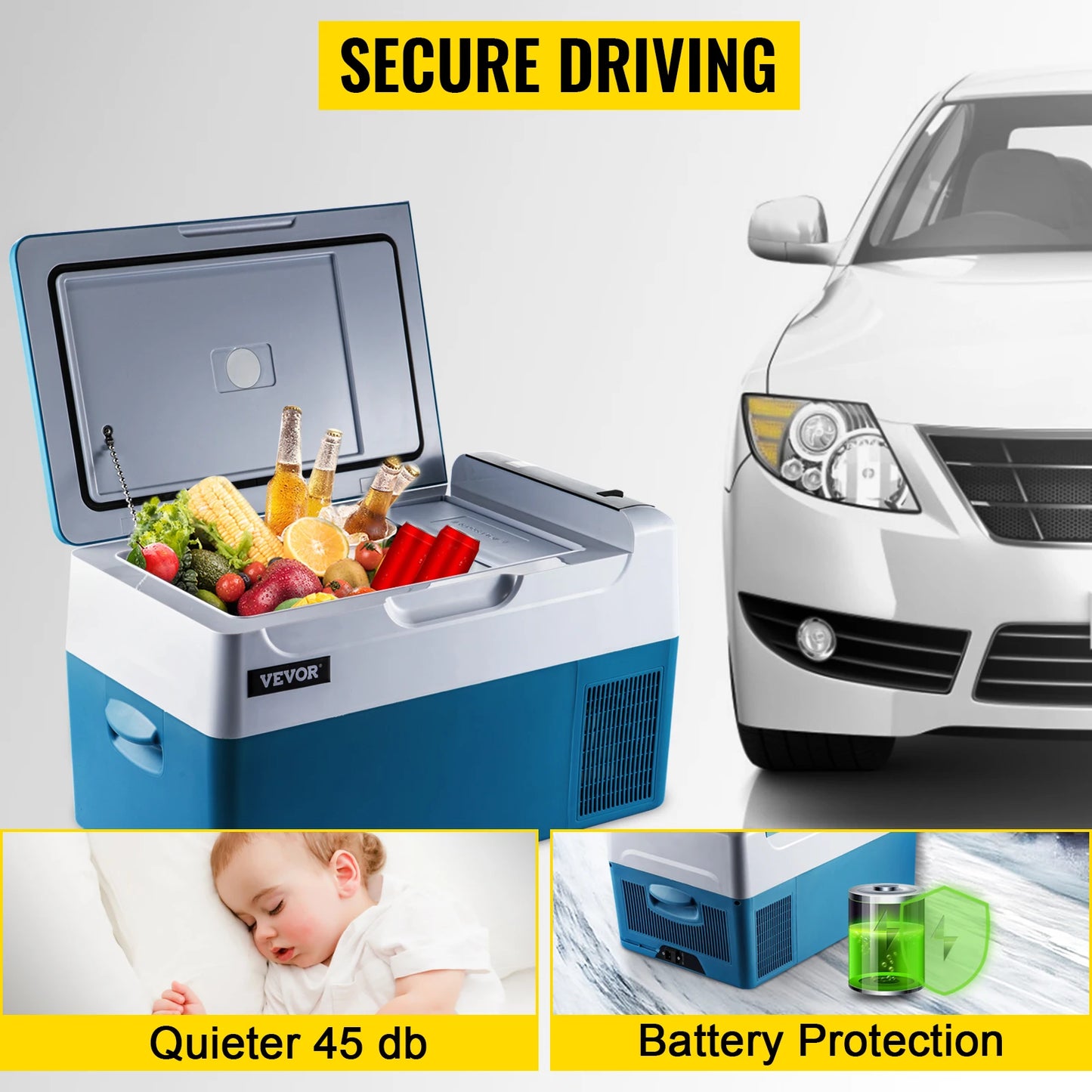 12V Portable Car Refrigerator With AllTerrainPremium UltraDurable SmartApp For Truck