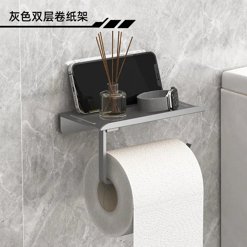 Self Adhesive Toilet Paper Roll Holder For Bathroom Plastic