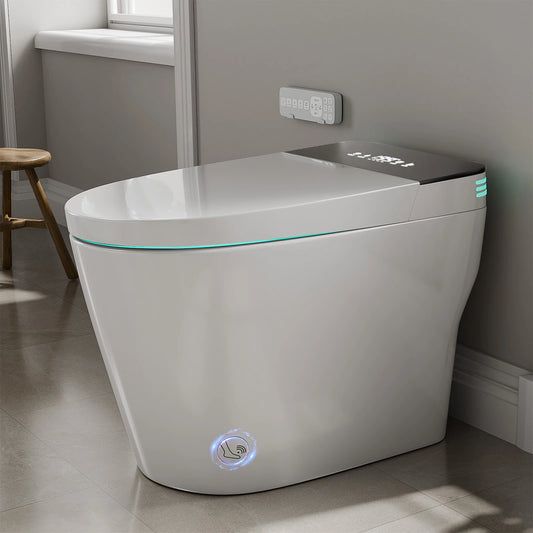 SmartToilet BuiltInBidetSystem AutoOpenClose DualFlush HeatedSeat WithNozzleSelfCleaning