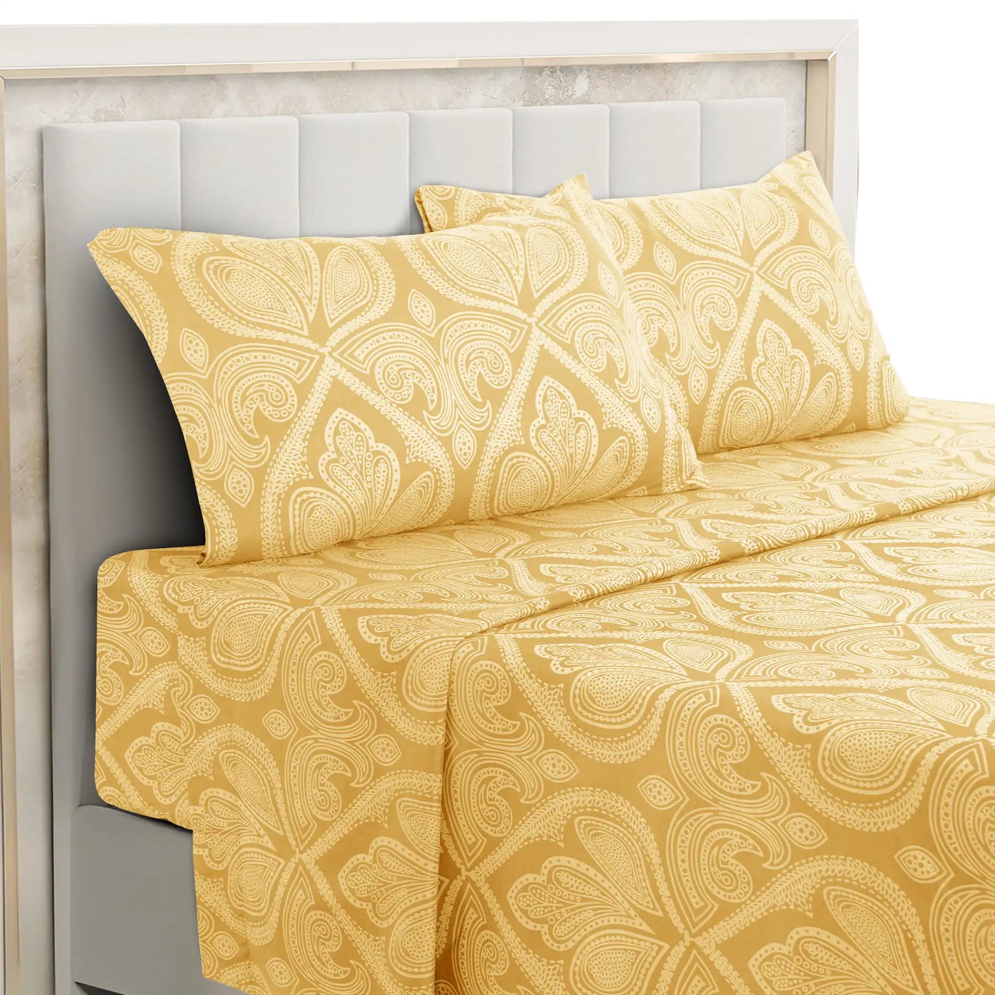LDC LuxDecor Paisley Microfiber SheetSet WrinkleResistant UltraSoft ComfortBlend Premium Texture