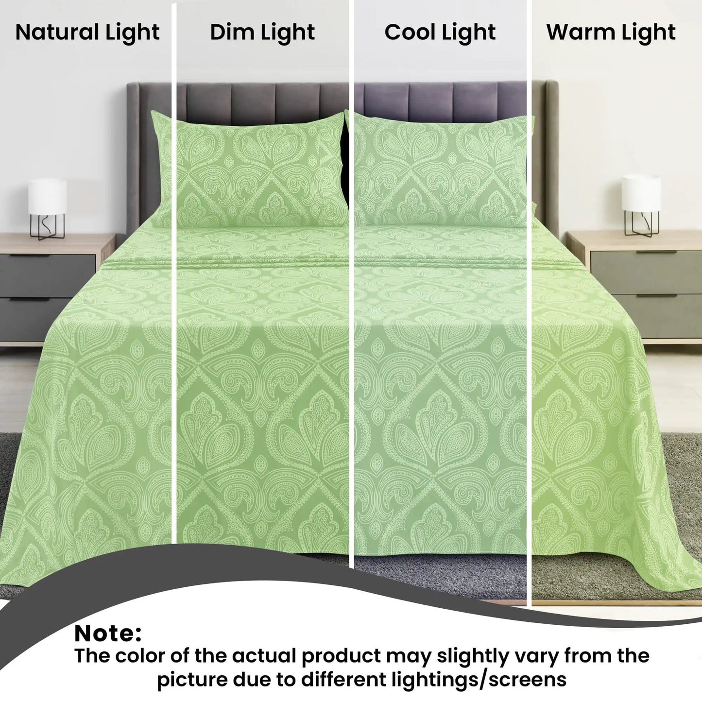 LDC LuxDecor Paisley Microfiber SheetSet WrinkleResistant UltraSoft ComfortBlend Premium Texture