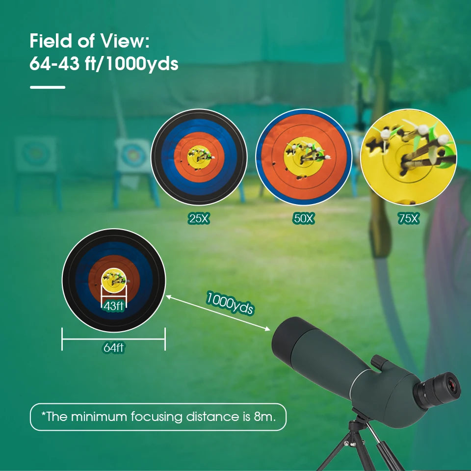 Svbony SV28 Spotting Scope Zoom With Tripod Waterproof Outdoor Hiking