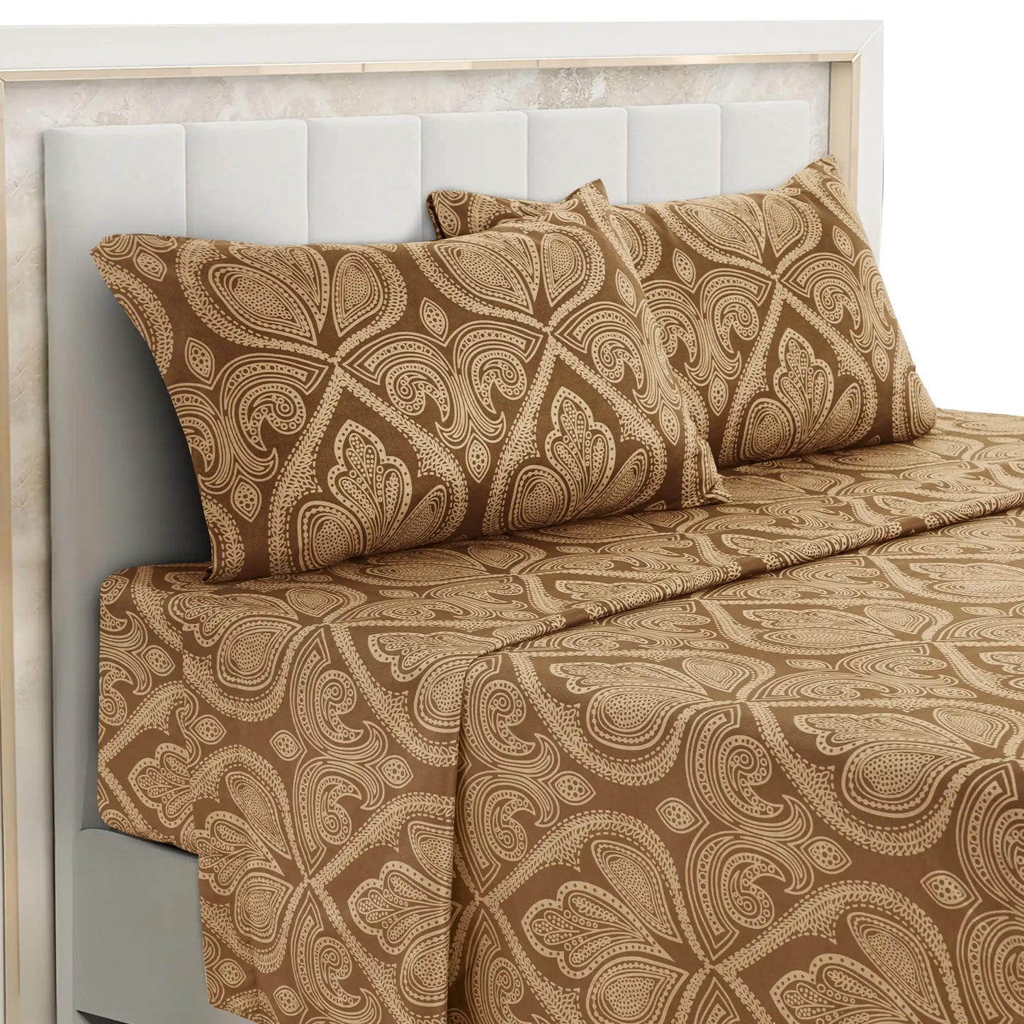 LDC LuxDecor Paisley Microfiber SheetSet WrinkleResistant UltraSoft ComfortBlend Premium Texture