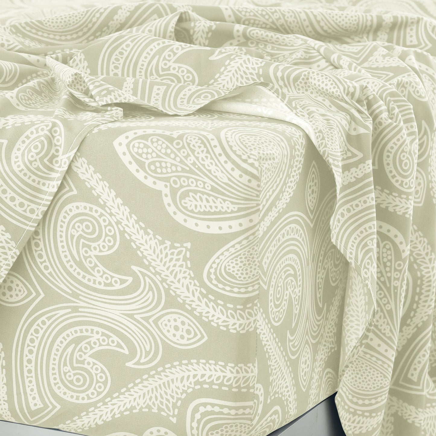 LDC LuxDecor Paisley Microfiber SheetSet WrinkleResistant UltraSoft ComfortBlend Premium Texture