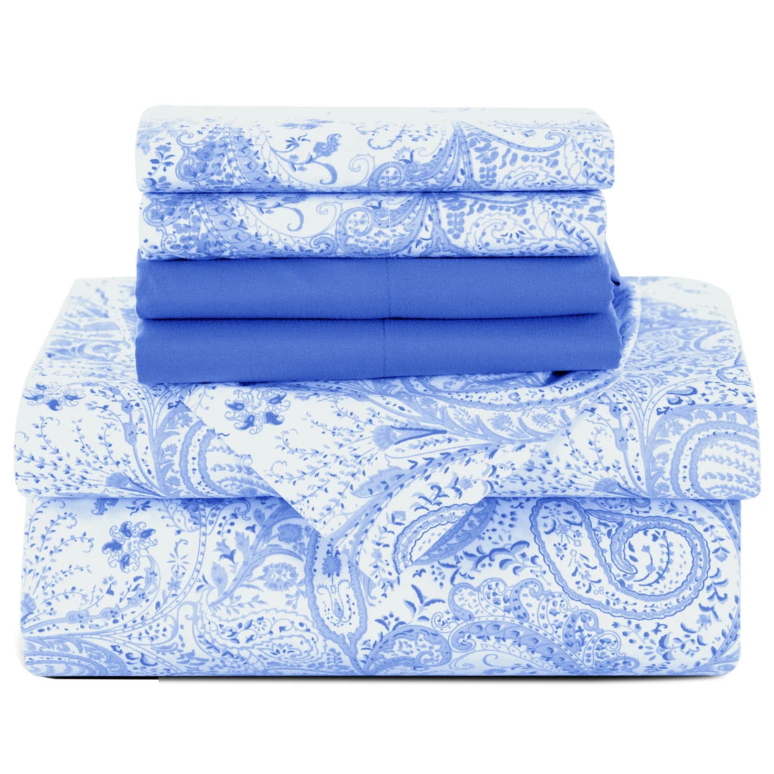 LDC Lux Decor Collection Paisley Microfiber Sheet Set 6 Piece Ultra Soft Bedding