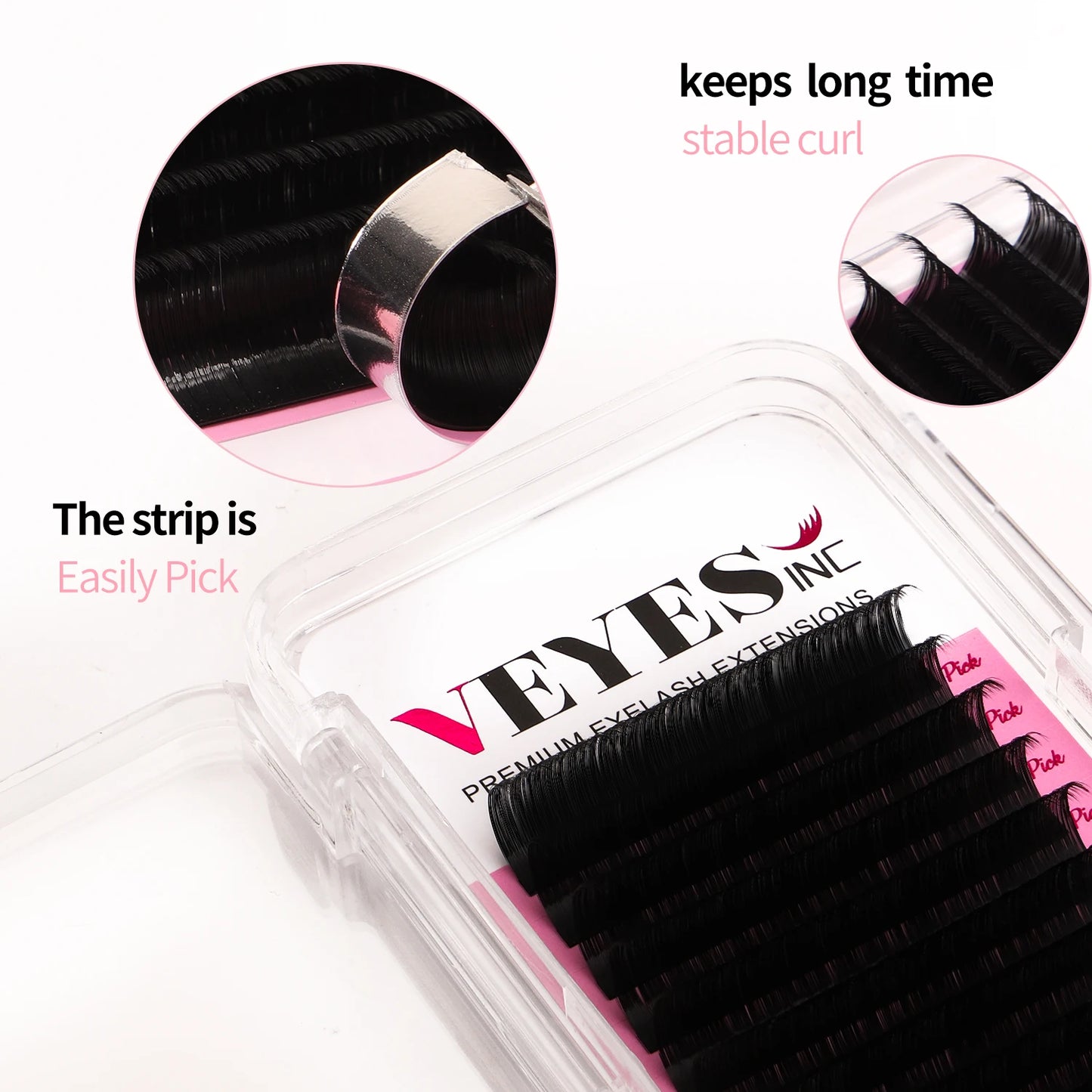 VEYES INCCN Premium Individual Eyelash Extensions Classic Natural Lashes