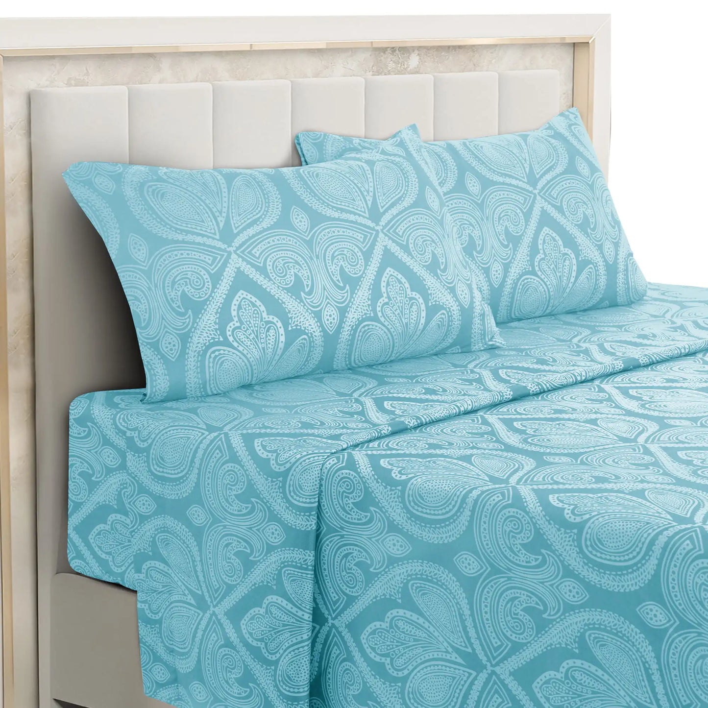 LDC LuxDecor Paisley Microfiber SheetSet WrinkleResistant UltraSoft ComfortBlend Premium Texture