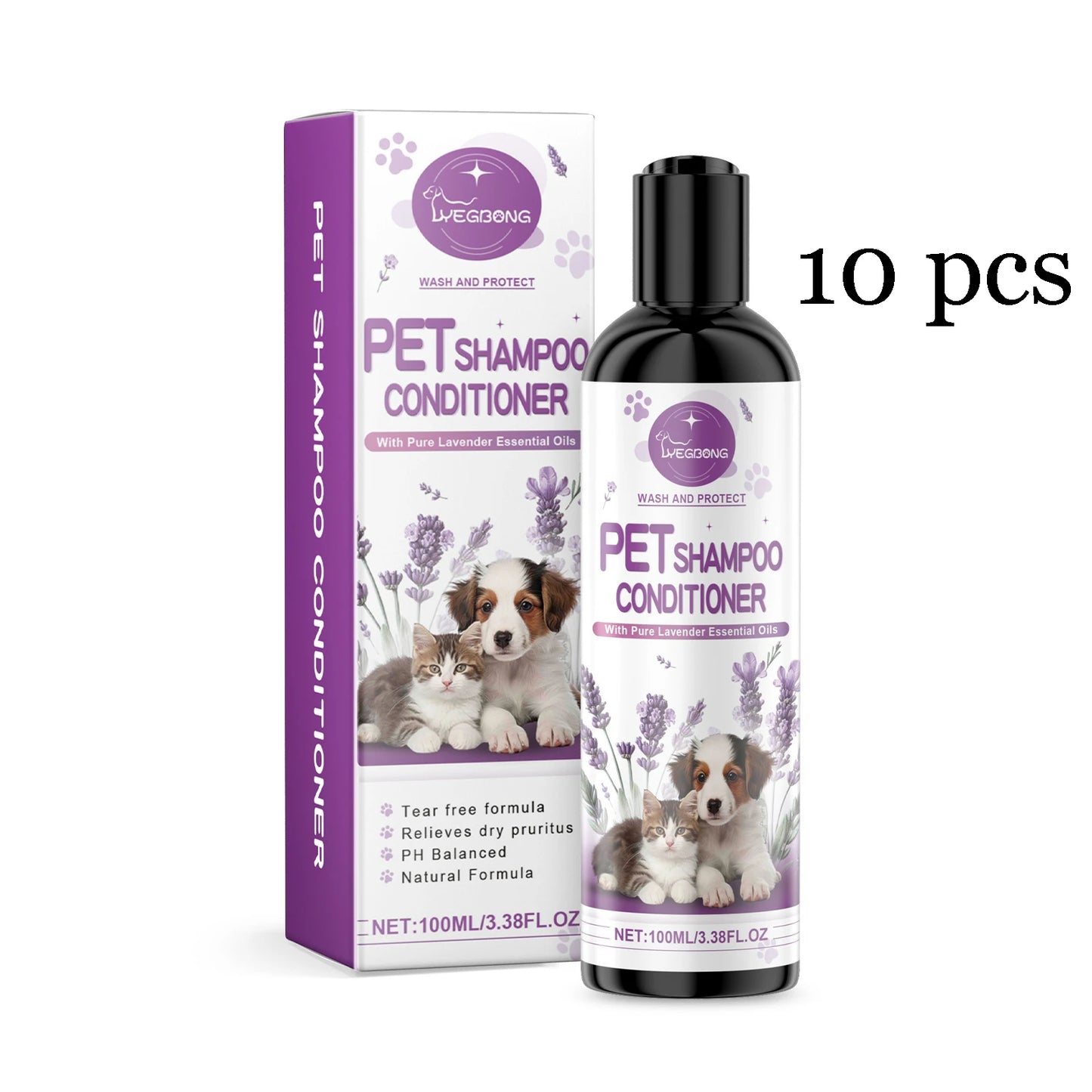 YEGBONG Pet Lavender Hair Shampoo Gentle Cleaning Remove Dirt