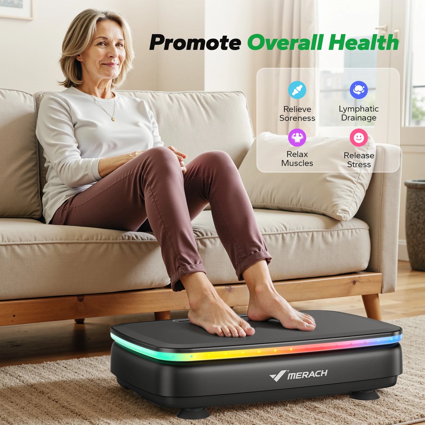 Merach Vibration Plate Exercise Machine for Comprehensive Overall Physique Regimen
