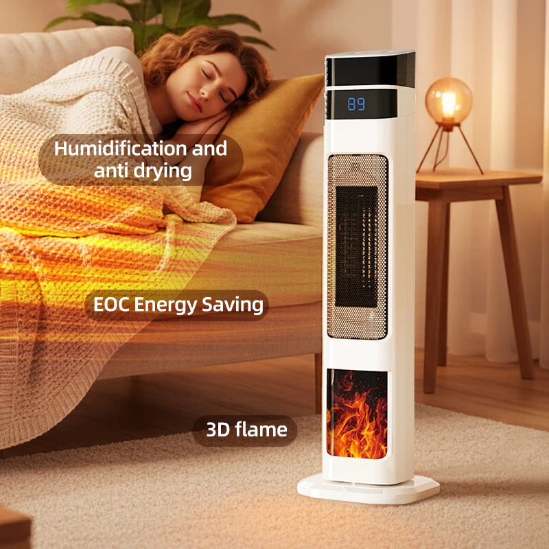 Suning 1500W Ceramic Tower Heater And Humidifier 4 In 1 With Auto Shutoff For Home Living Room Bedroom