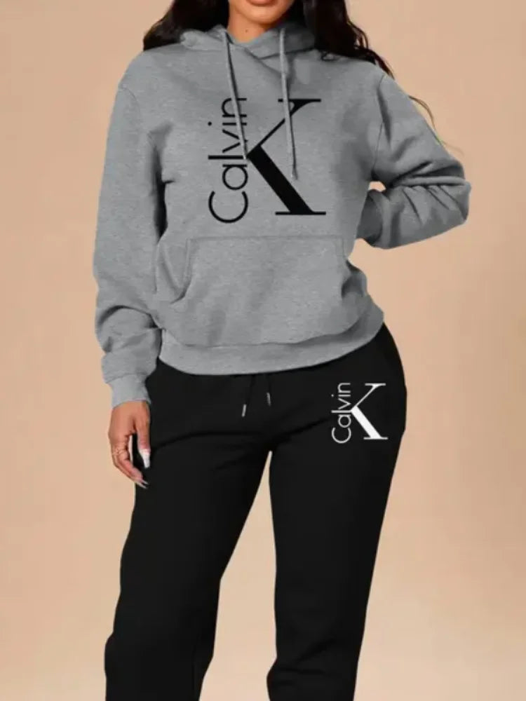 Women's Hooded Sweatshirt With Pockets Letter Print Casual Winter