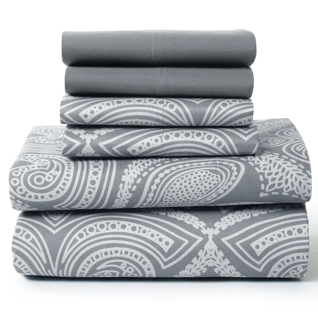 LDC Lux Decor Collection Paisley Microfiber Sheet Set 6 Piece Ultra Soft Bedding