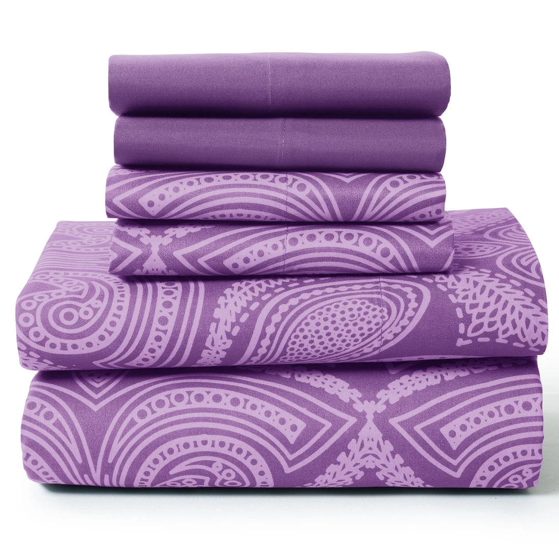LDC Lux Decor Collection Paisley Microfiber Sheet Set 6 Piece Ultra Soft Bedding