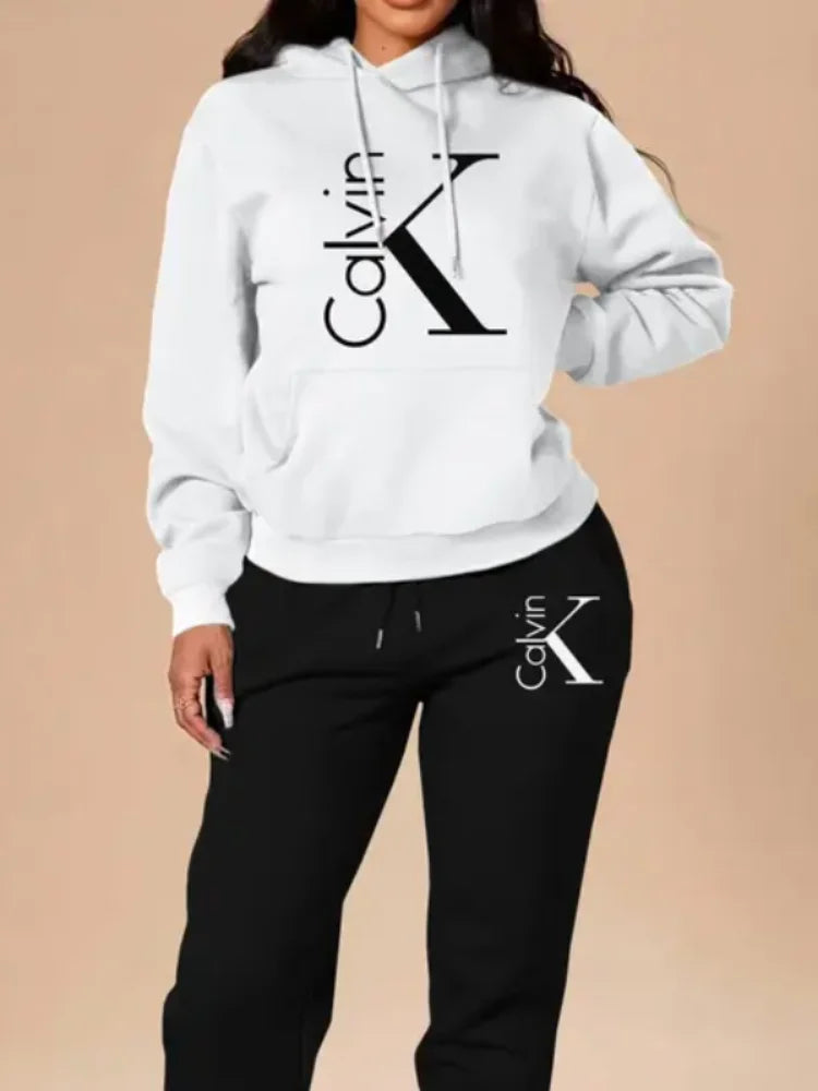Women's Hooded Sweatshirt With Pockets Letter Print Casual Winter