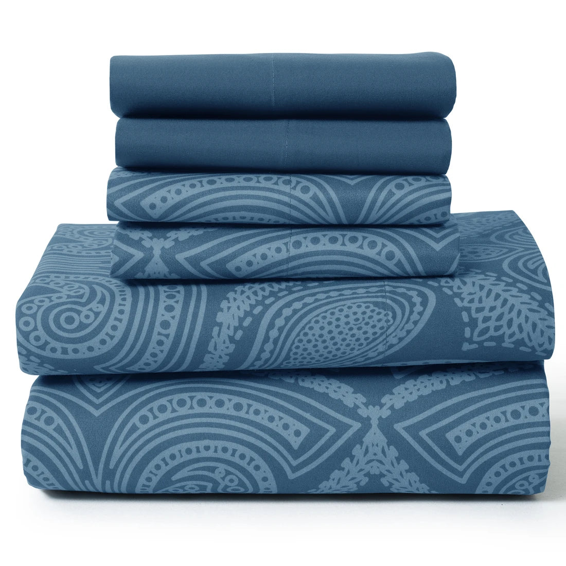 LDC Lux Decor Collection Paisley Microfiber Sheet Set 6 Piece Ultra Soft Bedding