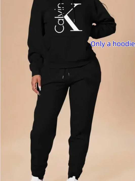 Women's Hooded Sweatshirt With Pockets Letter Print Casual Winter