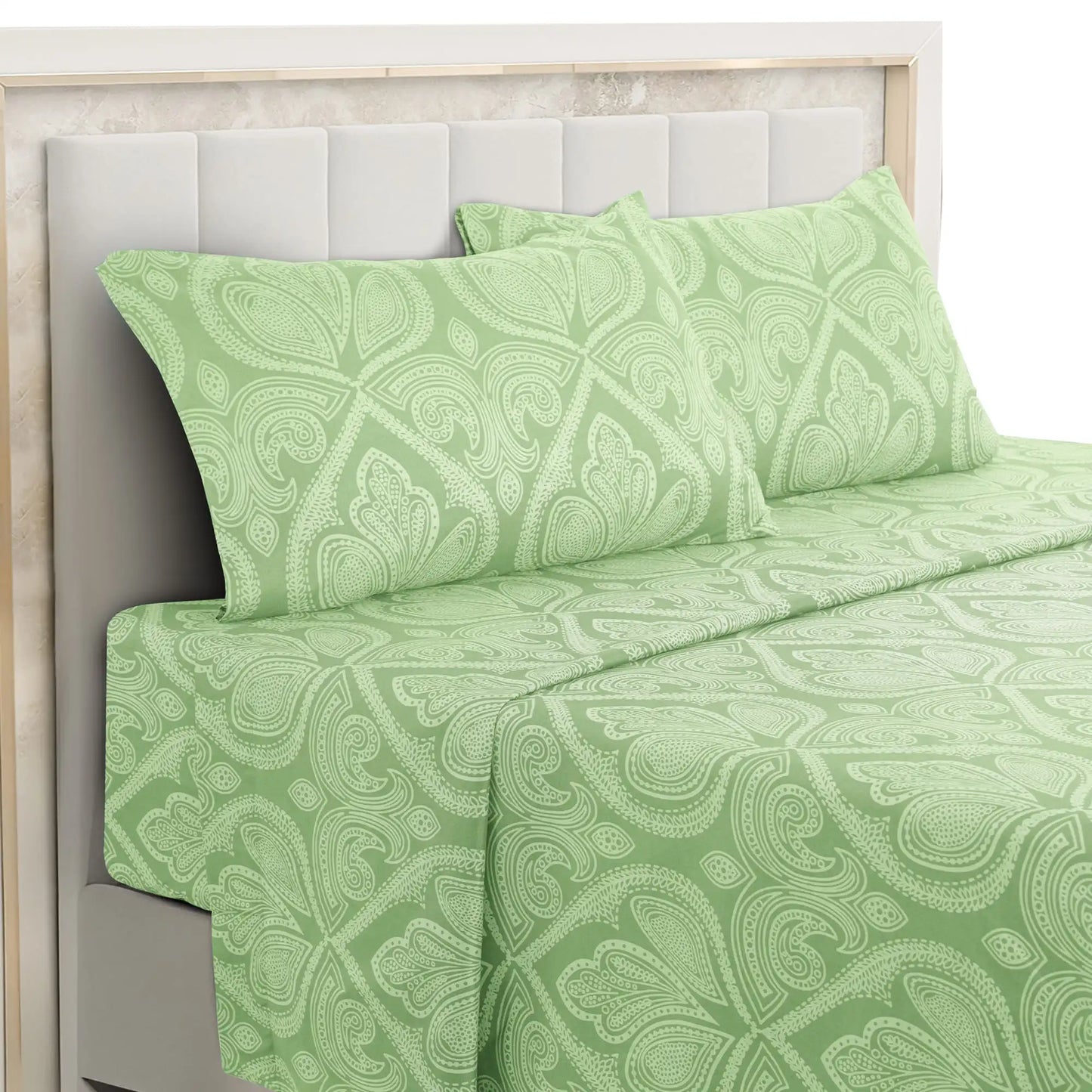 LDC LuxDecor Paisley Microfiber SheetSet WrinkleResistant UltraSoft ComfortBlend Premium Texture