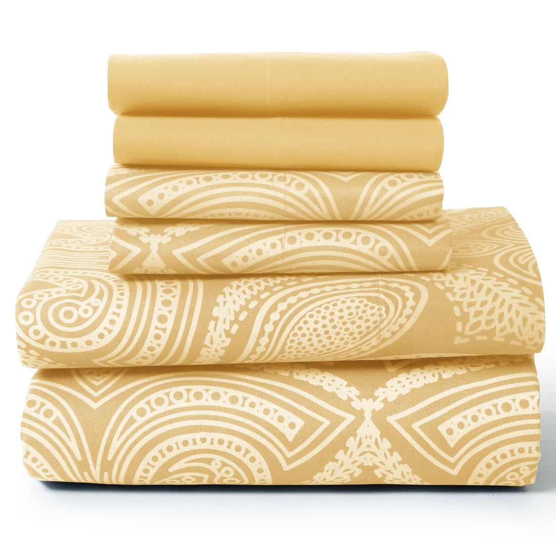 LDC Lux Decor Collection Paisley Microfiber Sheet Set 6 Piece Ultra Soft Bedding